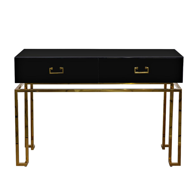 Консоль Magnum Console Black Черный Глянцевое золото Консоль Magnum Console Black Черный Глянцевое золото в Грозном | Loft Concept
