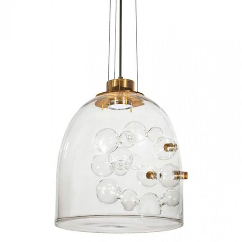 Подвесной светильник Lamps Inside Bubbles side bell Золотой Прозрачный Подвесной светильник Lamps Inside Bubbles side bell Золотой Прозрачный в Грозном | Loft Concept