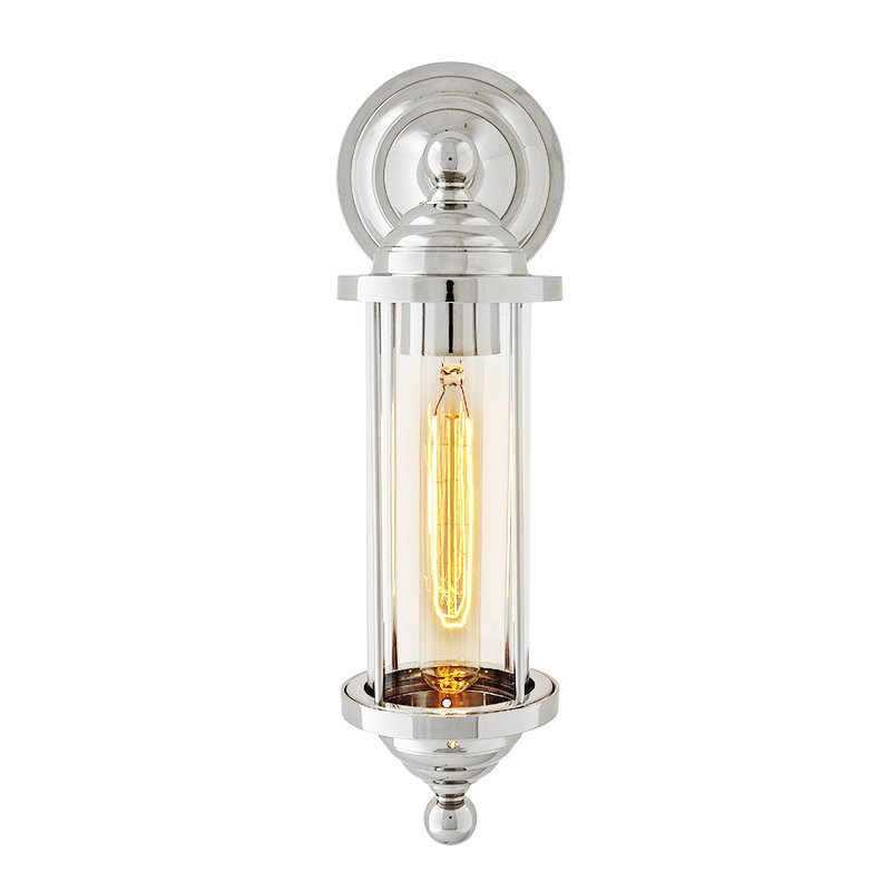 Бра Eichholtz Wall Lamp Clayton Nickel Никель Прозрачное Стекло Бра Eichholtz Wall Lamp Clayton Nickel Никель Прозрачное Стекло в Грозном | Loft Concept