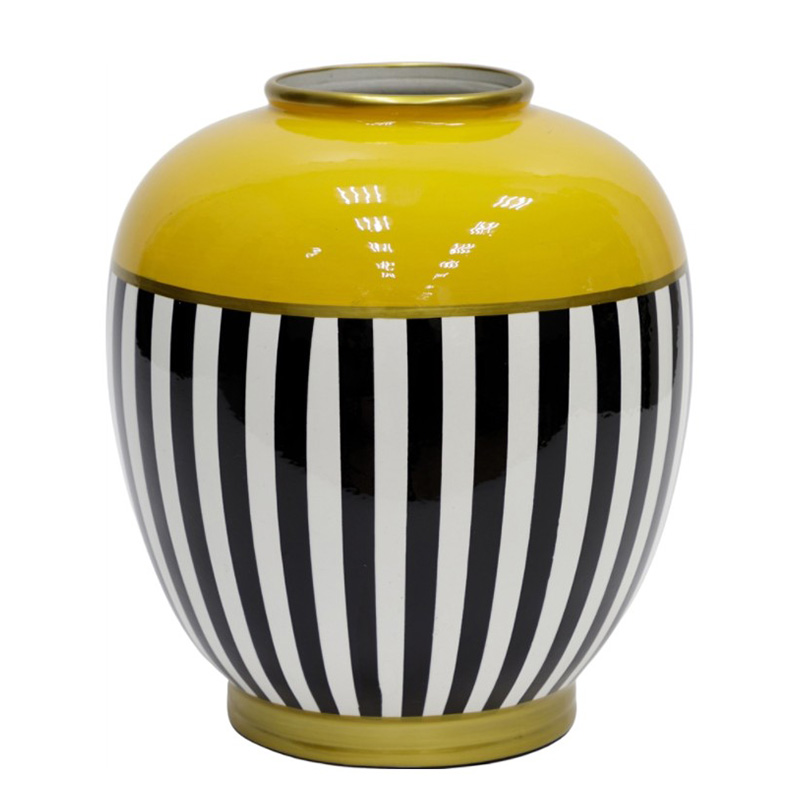 Ваза Kamil Vase Белый Черный Золотой Желтый Ваза Kamil Vase Белый Черный Золотой Желтый в Грозном | Loft Concept