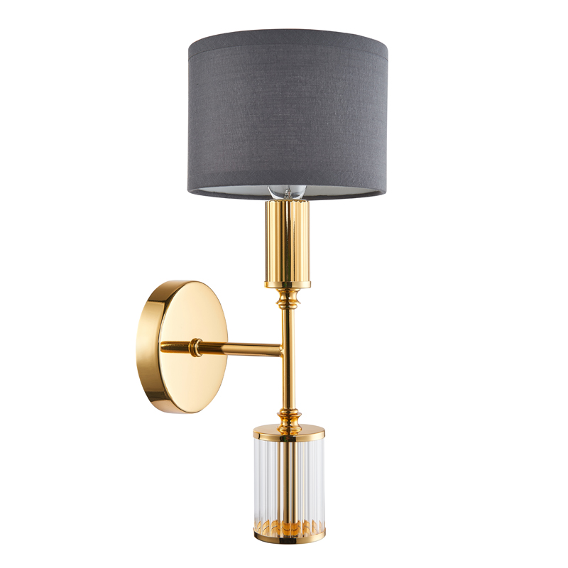 Бра Laurent Sconce grey Глянцевое золото Серый Прозрачный Бра Laurent Sconce grey Глянцевое золото Серый Прозрачный в Грозном | Loft Concept