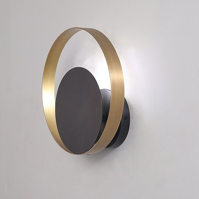 Бра VeniceM CIRCLE WALL LAMP Латунь Черный Бра VeniceM CIRCLE WALL LAMP Латунь Черный в Грозном | Loft Concept