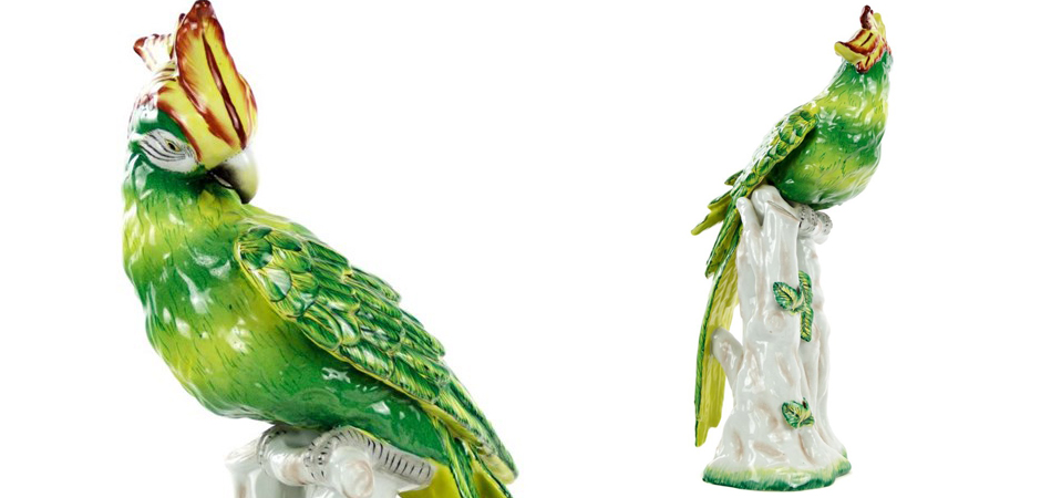 Статуэтка Porcelain Green Parrot Статуэтка Porcelain Green Parrot - Loft-Concept в Грозном