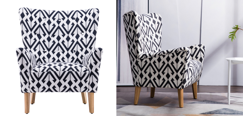 Кресло Black and White Triangle Chair Кресло Black and White Triangle Chair - Loft-Concept в Грозном
