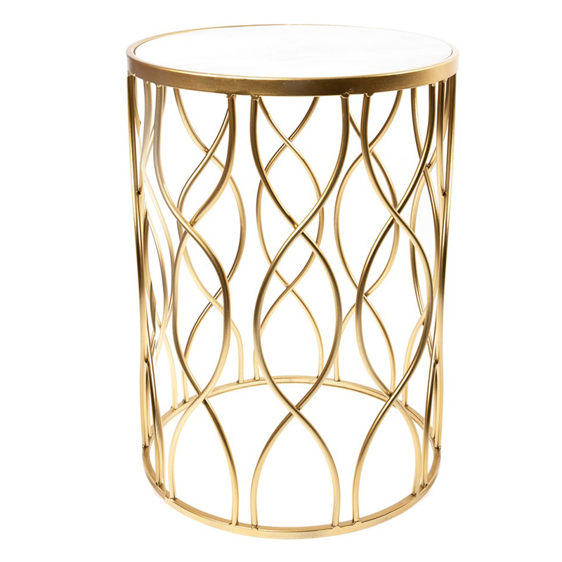 Приставной столик DNA Framing Table gold Золотой Белый Мрамор Bianco Приставной столик DNA Framing Table gold Золотой Белый Мрамор Bianco в Грозном | Loft Concept