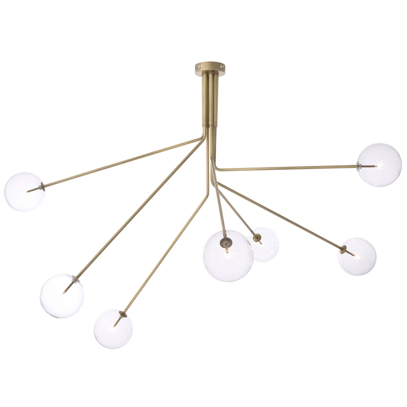 Люстра Eichholtz Chandelier Topaz Brass Латунь Прозрачный Люстра Eichholtz Chandelier Topaz Brass Латунь Прозрачный в Грозном | Loft Concept
