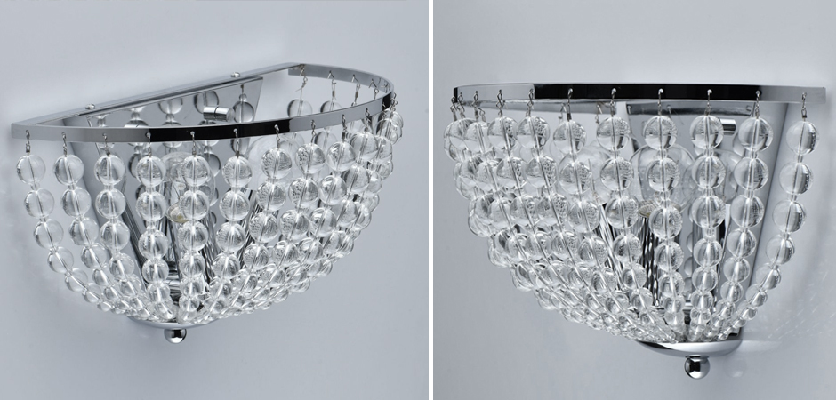 Бра Virginia Clear Beads Wall Lamp chrome Бра Virginia Clear Beads Wall Lamp chrome - Loft-Concept в Грозном