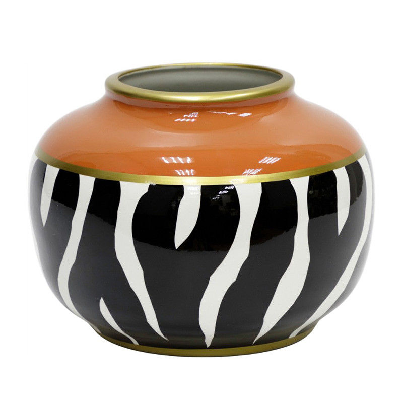 Ваза Beata Vase Белый Черный Золотой Оранжевый Ваза Beata Vase Белый Черный Золотой Оранжевый в Грозном | Loft Concept