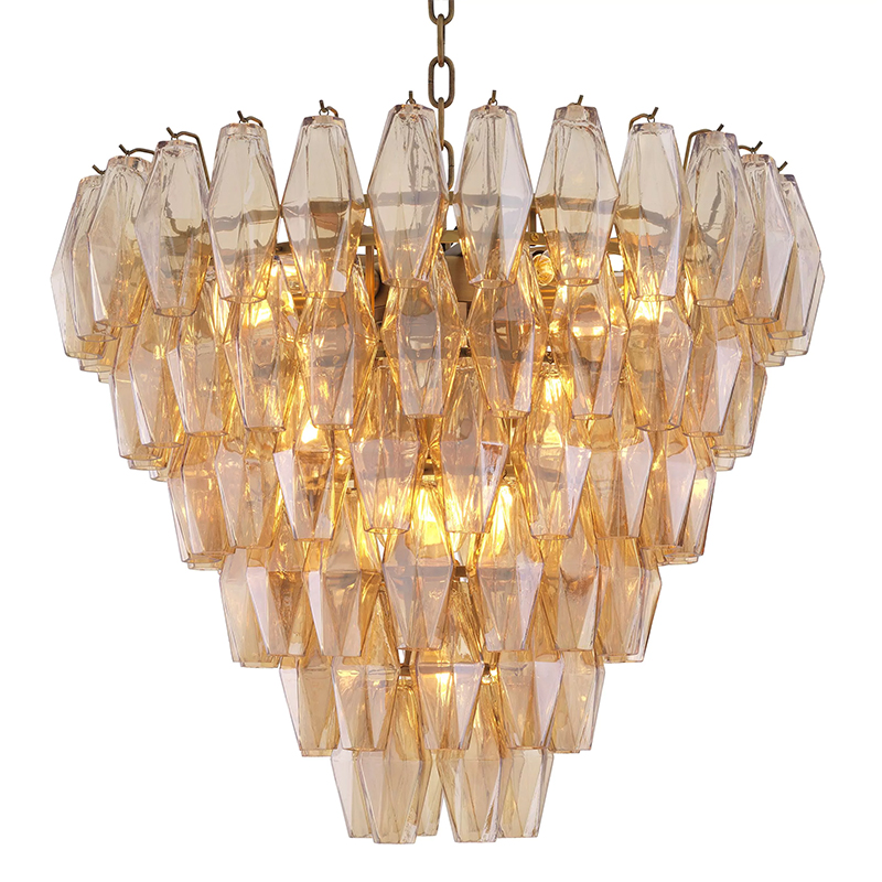 Люстра Eichholtz Chandelier Benini S Amber Янтарный Латунь Люстра Eichholtz Chandelier Benini S Amber Янтарный Латунь в Грозном | Loft Concept