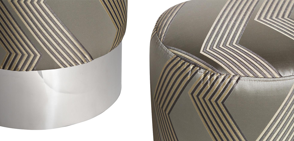 Пуф Silver Chevron Puff Пуф Silver Chevron Puff - Loft-Concept в Грозном