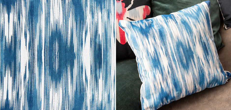 Декоративная подушка с голубым узором Ikat Pattern Декоративная подушка с голубым узором Ikat Pattern - Loft-Concept в Грозном