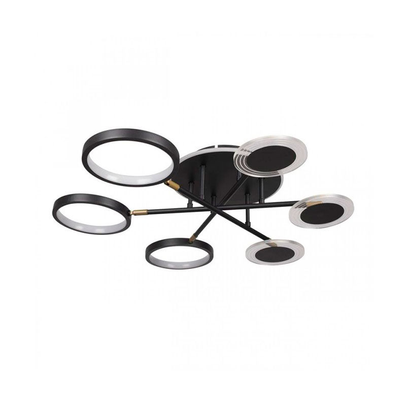 Люстра светодиодная BENDIK LIGHTING Black 6 плафонов Черный Прозрачный Люстра светодиодная BENDIK LIGHTING Black 6 плафонов Черный Прозрачный в Грозном | Loft Concept