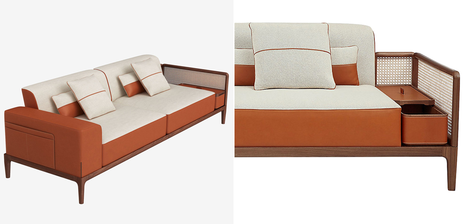 Диван Rattan Armrest Sofa Terracotta Диван Rattan Armrest Sofa Terracotta - Loft-Concept в Грозном