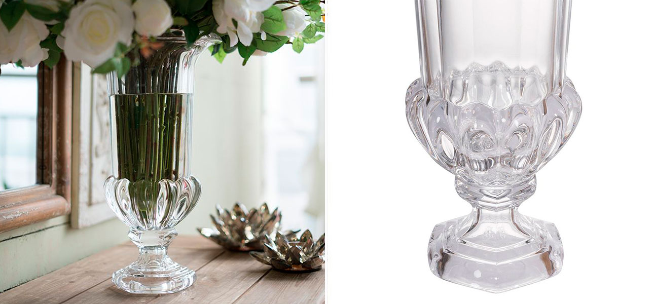 Ваза стеклянная прозрачная Mary - фото