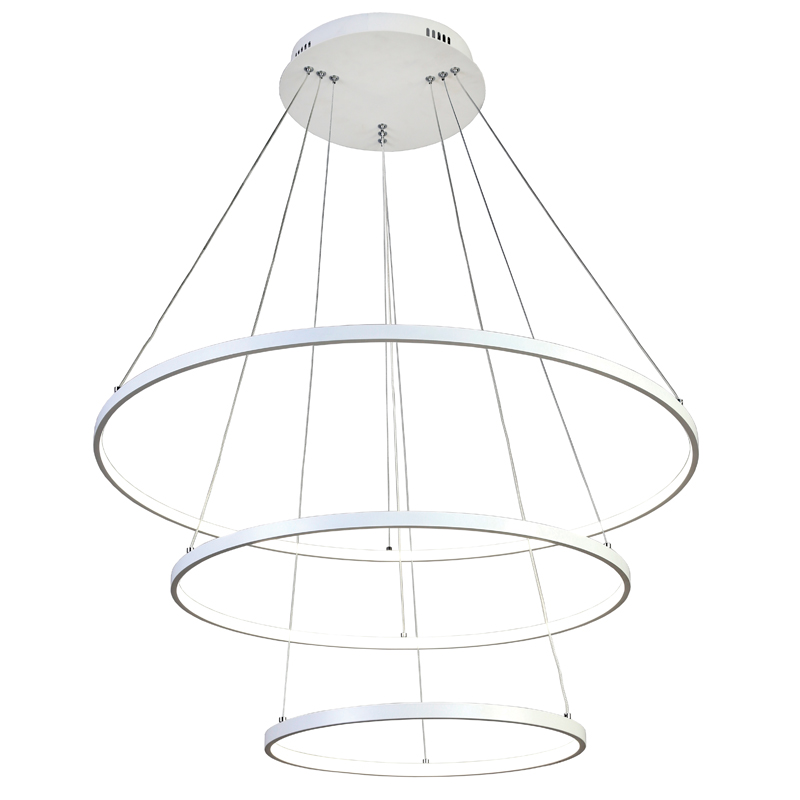Люстра Ring Horizontal Trio white 80+60+40 Белый Люстра Ring Horizontal Trio white 80+60+40 Белый в Грозном | Loft Concept