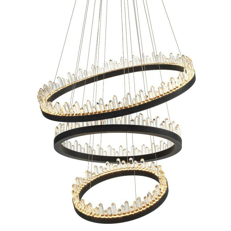 Люстра Eichholtz Chandelier Randall Темная бронза Прозрачный (Transparent) Люстра Eichholtz Chandelier Randall Темная бронза Прозрачный (Transparent) в Грозном | Loft Concept