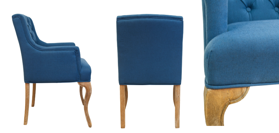 Стул French chairs Provence Amelia Blue ArmChair Стул French chairs Provence Amelia Blue ArmChair - Loft-Concept в Грозном