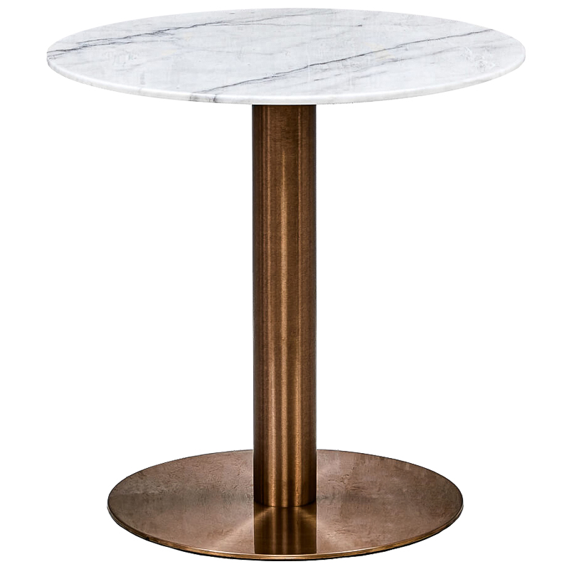 Обеденный стол Modesto Dinner Table Copper Белый Медь в Грозном | Loft Concept 