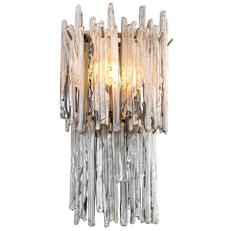 Бра Eichholtz Wall Lamp Saint Roch Double Латунь Прозрачное Стекло Стекло Смок Бра Eichholtz Wall Lamp Saint Roch Double Латунь Прозрачное Стекло Стекло Смок в Грозном | Loft Concept