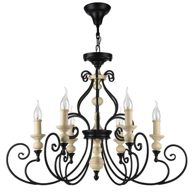 Люстра Mocenigo Chandelier Черный Бежевый Люстра Mocenigo Chandelier Черный Бежевый в Грозном | Loft Concept