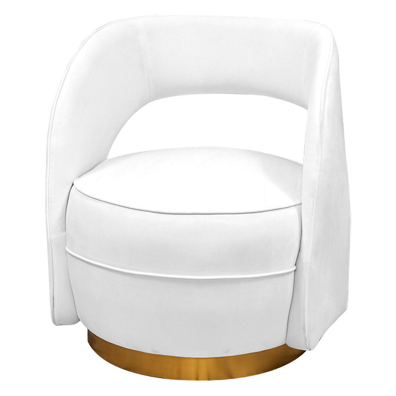 Кресло Arlo Armchair Белый Золотой Кресло Arlo Armchair Белый Золотой в Грозном | Loft Concept