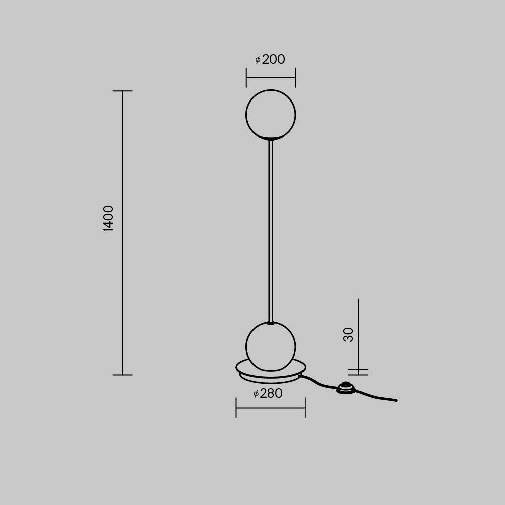 Напольный торшер светодионый Twins 3000К 20Вт в Грозном
