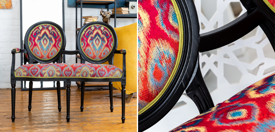 Диванетка Ikat Pattern Черная Диванетка Ikat Pattern Черная - Loft-Concept в Грозном