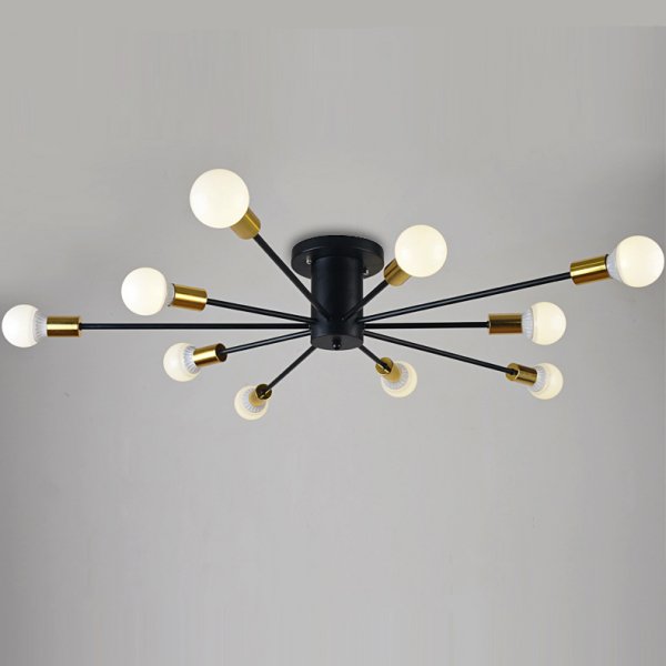 Потолочный светильник Light Jet 10 Black and Gold Черный в Грозном | Loft Concept 