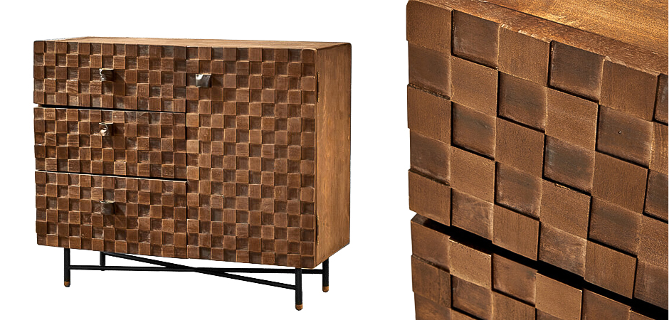 Комод в стиле Лофт Cells Wood Commode - фото №1