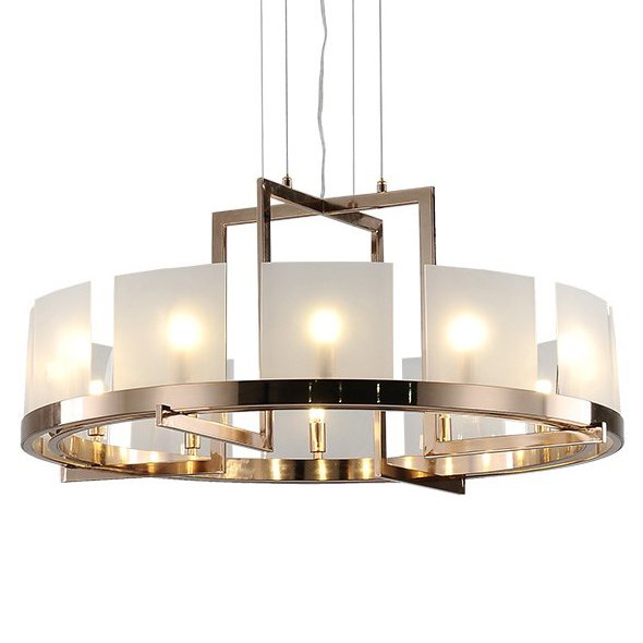 Люстра Powell and bonnell Halo Chandelier Белый Розовое золото Люстра Powell and bonnell Halo Chandelier Белый Розовое золото в Грозном | Loft Concept
