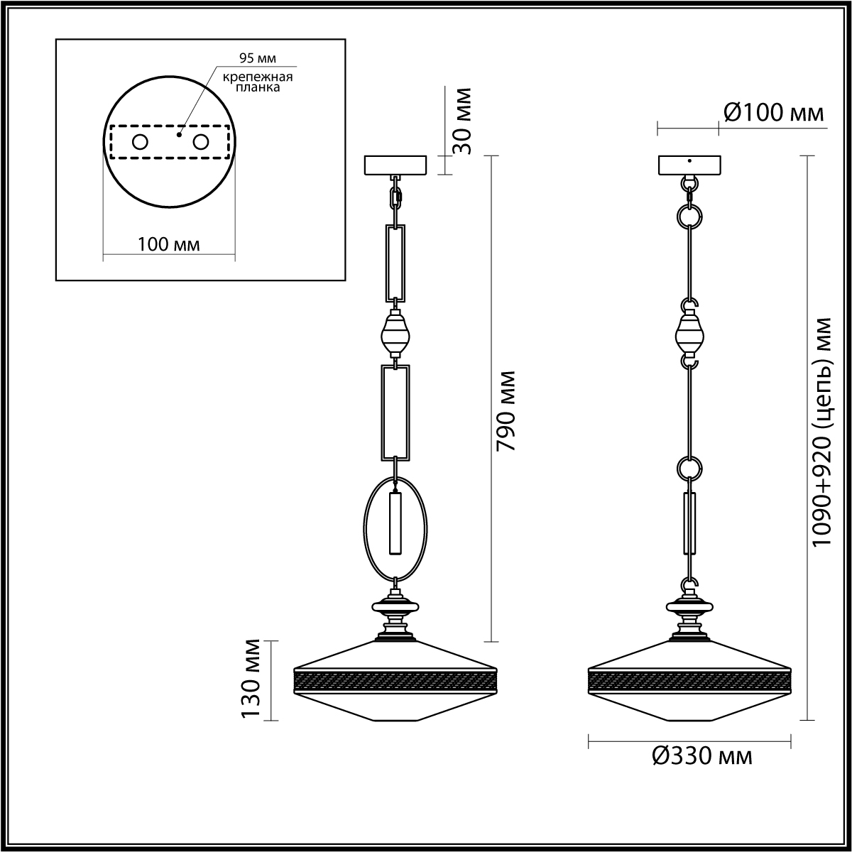Подвесной светильник с плоским прозрачным плафоном и декоративной вставкой из текстурного камня Tectona  в Грозном