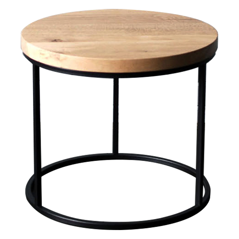 Кофейный стол Aston Industrial Metal Rust Coffee Table Светлый дуб Черный Кофейный стол Aston Industrial Metal Rust Coffee Table Светлый дуб Черный в Грозном | Loft Concept