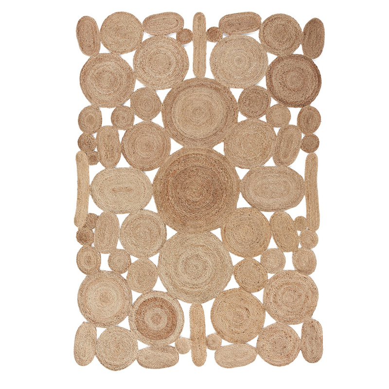Ковер Carpet Jute Circles 100% джут Бежевый Ковер Carpet Jute Circles 100% джут Бежевый в Грозном | Loft Concept