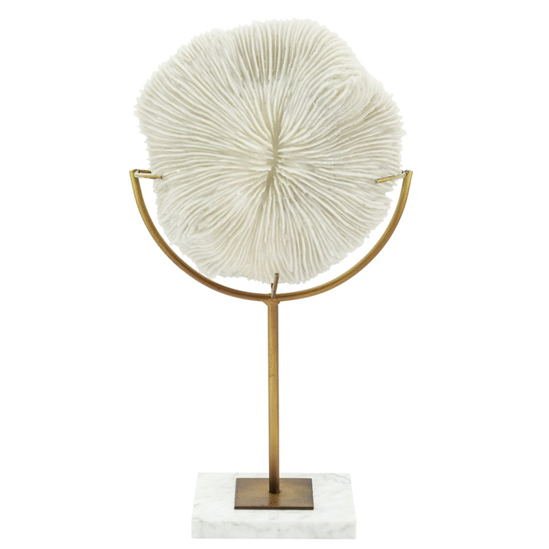 Аксессуар CORAL DISK+STAND Белый Винтажное Светлое Золото Аксессуар CORAL DISK+STAND Белый Винтажное Светлое Золото в Грозном | Loft Concept