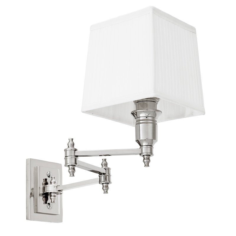 Бра Wall Lamp Lexington Swing Nickel+White Никель Белый Бра Wall Lamp Lexington Swing Nickel+White Никель Белый в Грозном | Loft Concept
