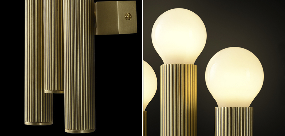 Бра Corrugated Brass Wall Lamp Бра Corrugated Brass Wall Lamp - Loft-Concept в Грозном