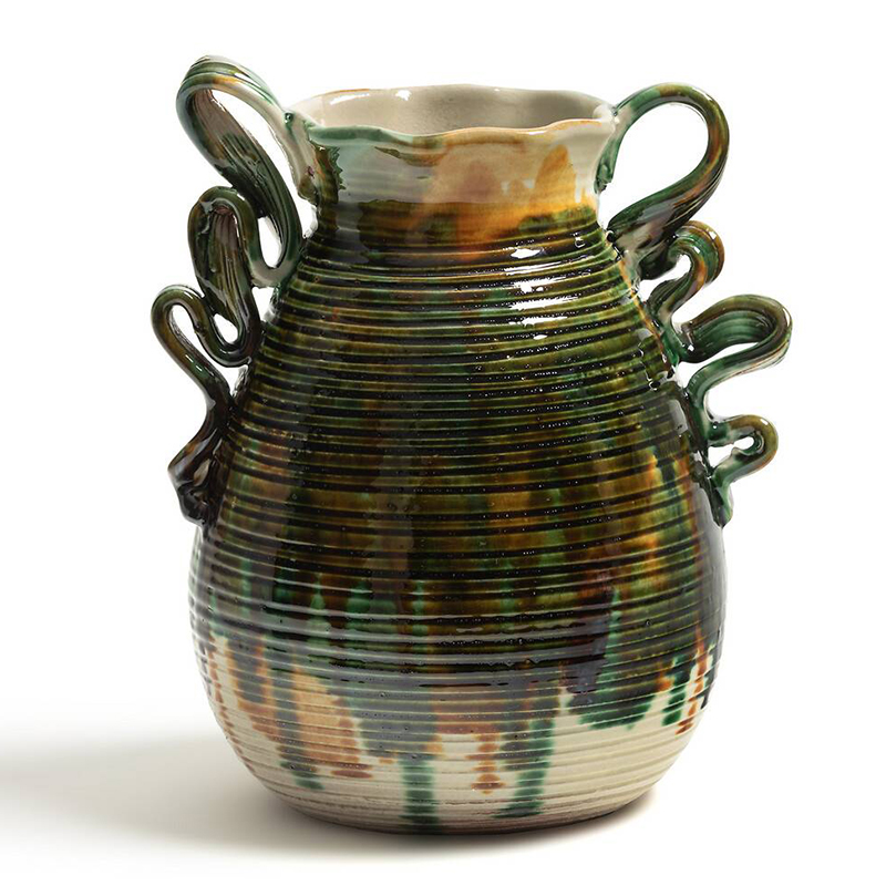 Ваза Faience Vase I Белый Зеленый Желтый Синий Ваза Faience Vase I Белый Зеленый Желтый Синий в Грозном | Loft Concept