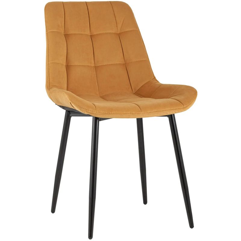 Стул NANCY Chair Оранжевый Велюр Черные Ножки Оранжевый Черный Стул NANCY Chair Оранжевый Велюр Черные Ножки Оранжевый Черный в Грозном | Loft Concept