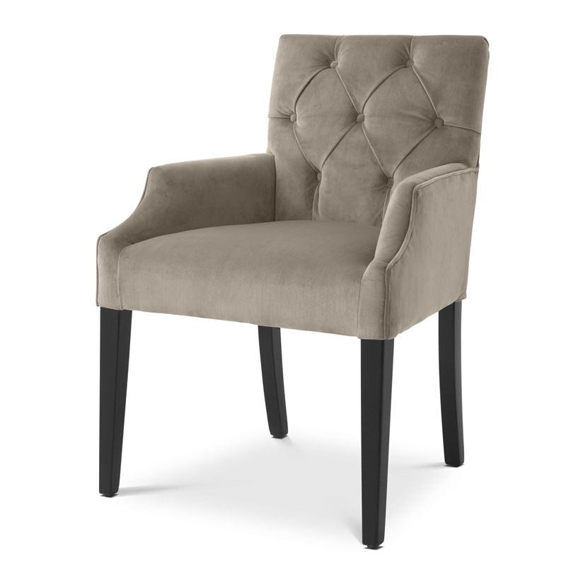 Стул Eichholtz DINING CHAIR ATENA WITH ARM Серый Стул Eichholtz DINING CHAIR ATENA WITH ARM Серый в Грозном | Loft Concept