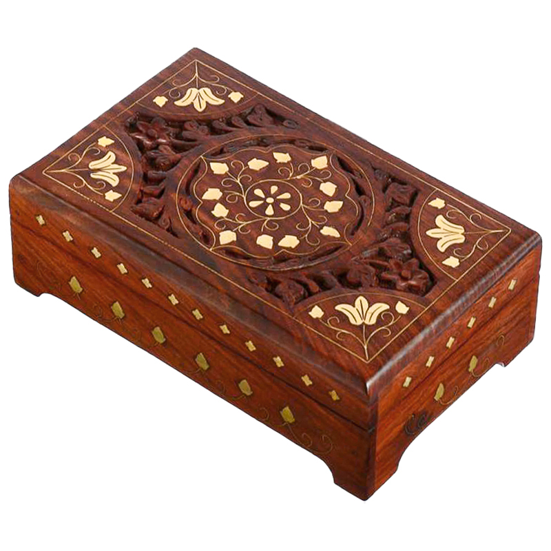 Шкатулка Pallvi Indian Inlay Box Коричневый Шкатулка Pallvi Indian Inlay Box Коричневый в Грозном | Loft Concept