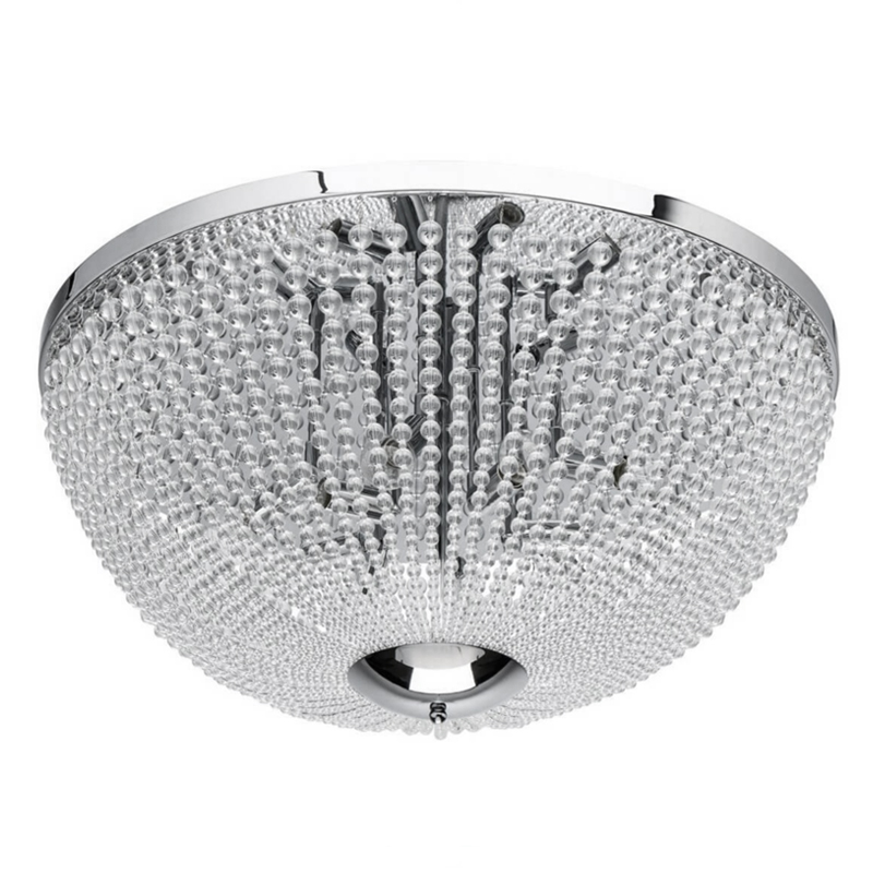 Потолочный светильник Virginia Clear Beads ceiling Chrome L Хром Прозрачное Стекло Потолочный светильник Virginia Clear Beads ceiling Chrome L Хром Прозрачное Стекло в Грозном | Loft Concept