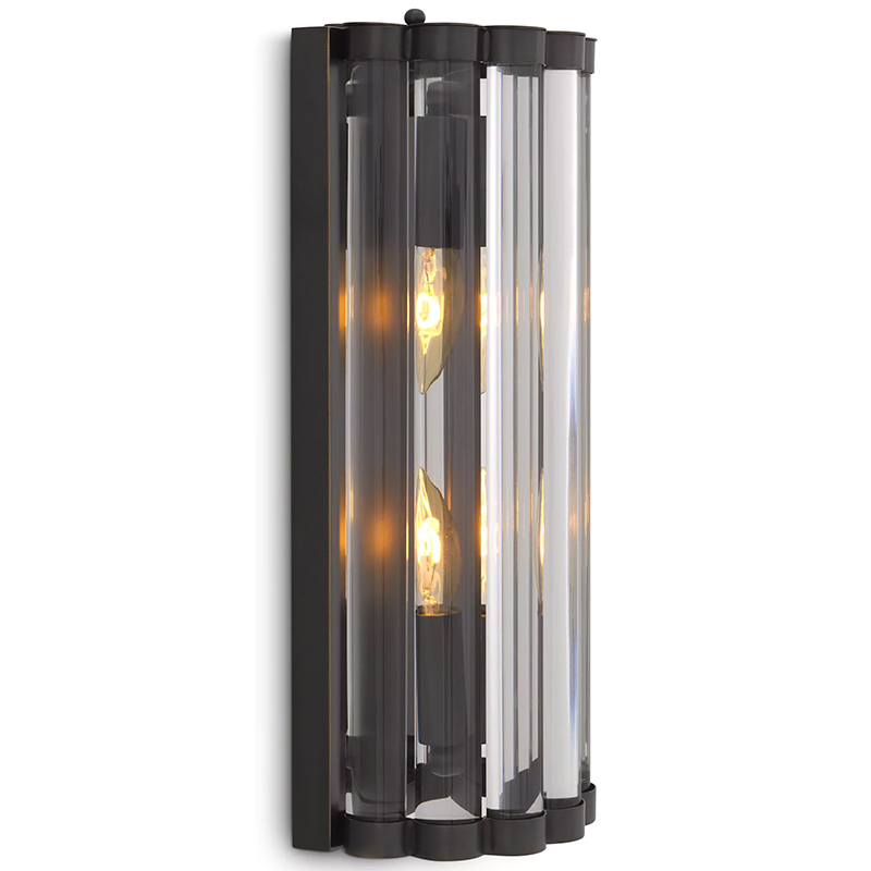 Бра Eichholtz Wall Lamp Amalfi S Bronze Темная бронза Прозрачное Стекло Бра Eichholtz Wall Lamp Amalfi S Bronze Темная бронза Прозрачное Стекло в Грозном | Loft Concept