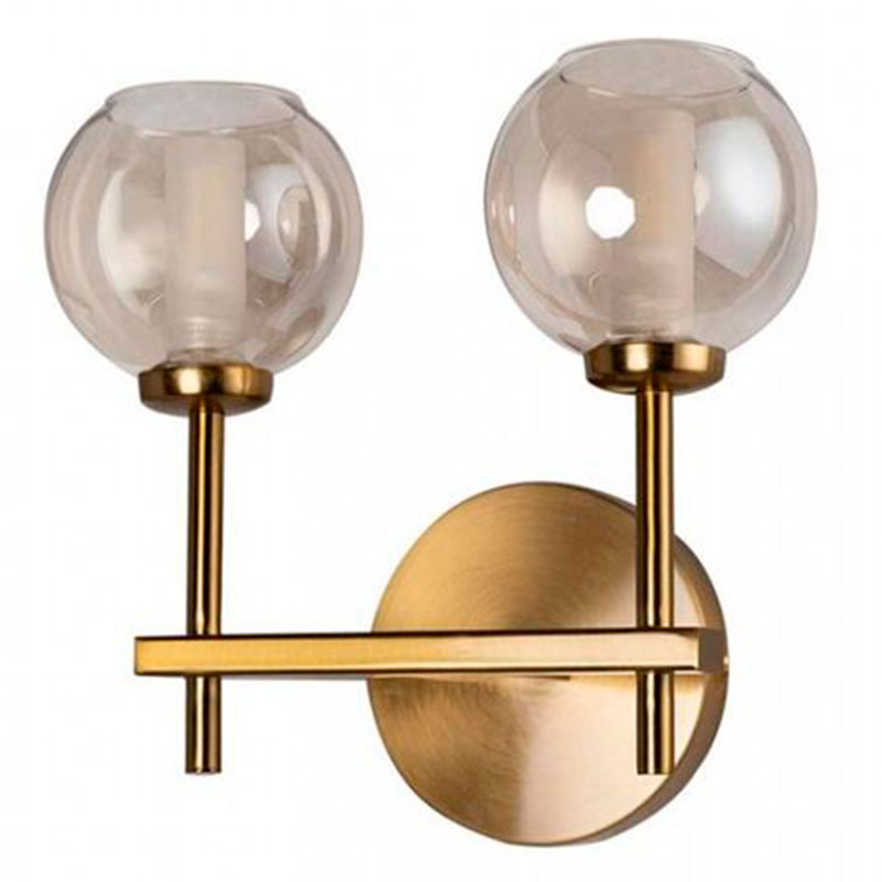 Бра RH Boule de Cristal Double Wall Lamp amber Gold Золотой Амбре янтарь Бра RH Boule de Cristal Double Wall Lamp amber Gold Золотой Амбре янтарь в Грозном | Loft Concept