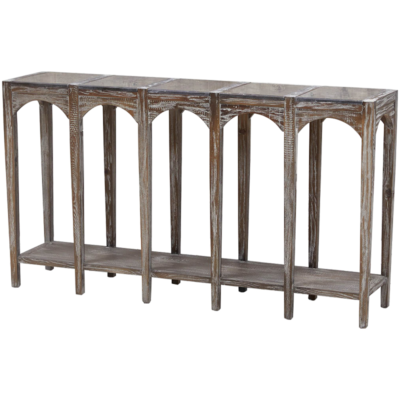 Деревянная консоль с каменной столешницей Beata Wood Console Коричневый Деревянная консоль с каменной столешницей Beata Wood Console Коричневый в Грозном | Loft Concept