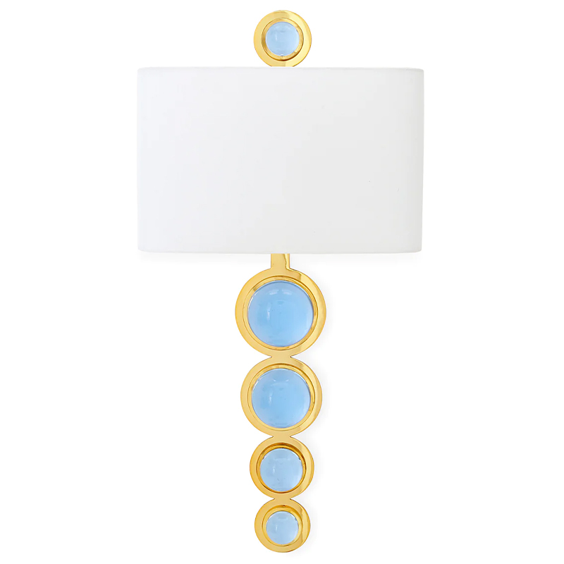 Бра GLOBO SCONCE Jonathan Adler Белый Голубой Золотой Бра GLOBO SCONCE Jonathan Adler Белый Голубой Золотой в Грозном | Loft Concept