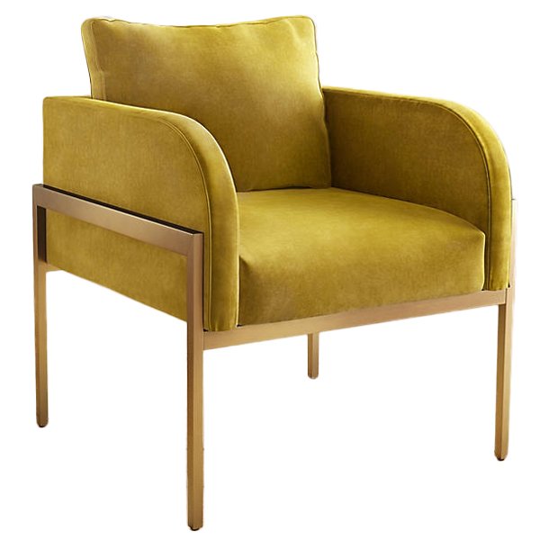 Кресло Velvet Ardmore Chair Золотой Голубой Кресло Velvet Ardmore Chair Золотой Голубой в Грозном | Loft Concept