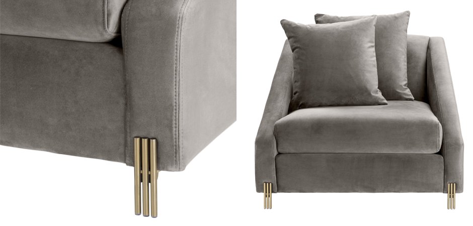 Кресло Eichholtz Chair Candice grey Кресло Eichholtz Chair Candice grey - Loft-Concept в Грозном