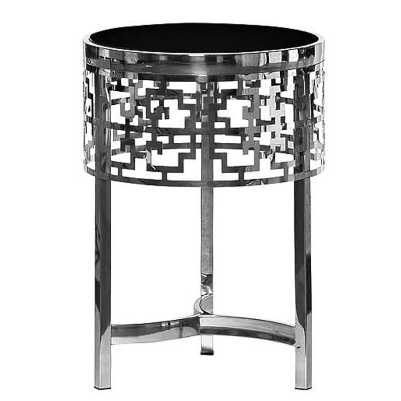 Приставной стол Yen Geometry Side Table silver 50 Серебряный Приставной стол Yen Geometry Side Table silver 50 Серебряный в Грозном | Loft Concept