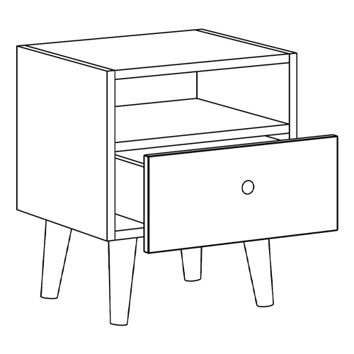 Прикроватная тумба с изображением на ящике Elise Nightstand Прикроватная тумба с изображением на ящике Elise Nightstand в Грозном