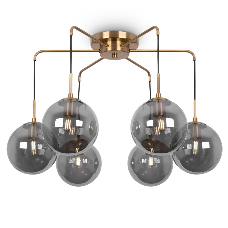 Потолочная люстра Benigno Chandelier Золотой Прозрачный (Transparent) Черный Потолочная люстра Benigno Chandelier Золотой Прозрачный (Transparent) Черный в Грозном | Loft Concept